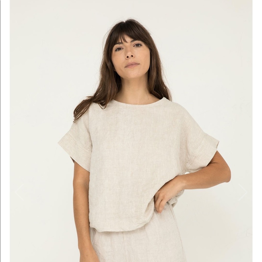 Elizabeth Suzann Georgia Tee Flax OS